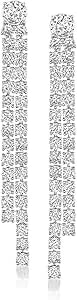 Ross-Simons Rhodium-Plated 2-Row Linear Drop Earrings With 7.75 Ct. T.W. Czs