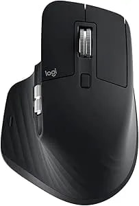 Logitech MX Master 3S - Wireless Performance Mouse With Ultra-Fast Scrolling, Ergo, 8K DPI, Track On Glass, Quiet Clicks, USB-C, Bluetooth, Windows, Linux, Chrome (Black)