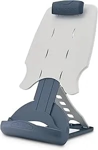 Kensington Insight Adjustable Book Copyholder, 50 Sheet Capacity, Metal, Midnight Blue/Gray