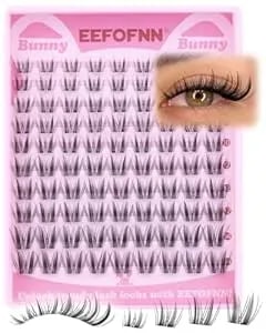 Lash Clusters Natural Eyelash Clusters Wispy Lashes Clusters C Curl Cluster Eyelash Extensions 8-14mm Lash Cluster Invisible Band Individual Lashes Bunny Cluster Lashes By Eefofnn