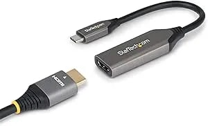 Startech.Com Usb-C To Hdmi Adapter, 8k 60hz / 4k 120hz, Thunderbolt / usb4 Compatible, Usb C To Hdmi 2.1 Converter For Macbook Pro, Macbook Air, Ipad Pro, Pixelbook, Xps (112b-Usbc-hdmi21)