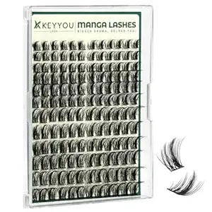 Keyyoulash Manga Lash Clusters 8-18mm Fairy Eyelash Clusters Natural Diy Lash Extension Wispy With Soft Thin Band(mg02)
