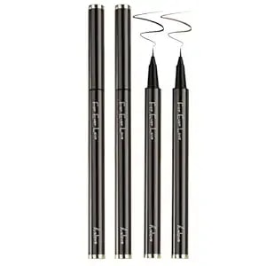 Hxlove 2pcs Liquid Eyeliner Pen Set – Waterproof Flawless Eye Makeup, Smudge-Proof, Long-Lasting Formula, Easy Application For Daily Use (Black&Dark Coffee, 0.6ml)