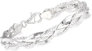 Ross-Simons Italian Sterling Silver Braided Bracelet