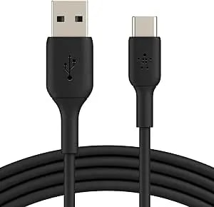 Belkin USB A To USB C Cable, 6.6ft, 15W - Type C Charger, Iphone Charger Cord For Iphone 16 & 15, Galaxy S25, Pixel 9, Ipad Pro, Airpods Pro, Switch, Carplay & More - Black