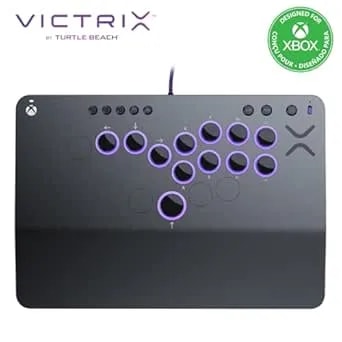 Turtle Beach Victrix Pro KO Leverless All Button Fight Stick, Officially Licensed For Xbox Series X - S, Xbox One, Windows 10/11 PC, Customizable Esports Tournament Ready Arcade Controller, Gray