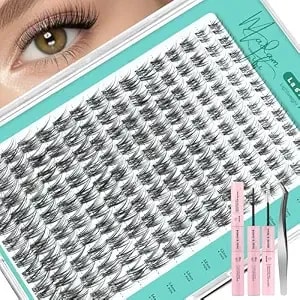 Lash Clusters Kit, Invisible Band Natural Eyelash Extensions, Reusable Individual 8-16mm Lash Extension Kit, Wispy False Eyelashes For Home Use - Includes Lash Bond And Seal & Tweezers By Madam Fifi