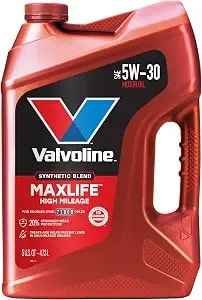 Valvoline Maxlife High Mileage 5w-30 Synthetic Blend Motor Oil 5 Quart