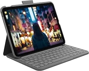 Logitech Slim Folio Keyboard Case For Ipad (10th Gen & A16) With Integrated Bluetooth Wireless Keyboard