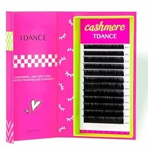 Tdance Cashmere Lash Extensions Super Matte Black Volume Lash Extension C Cc D Dd B J L Curl 0.03-0.2mm Thickness Classic Lash Extensions Eyelash Extensions Professional Salon Use(0.18-Dd,8-15 Mm)