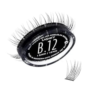 Lashify Bold 12mm Gossamer Diy Eyelash Extensions Refill, Black, Easy False Eyelashes For A Natural Look