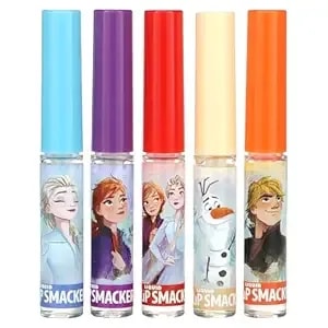 Lip Smacker Disney Frozen 2 Liquid Flavored Lip Balm Party Pack - Dry Lips - For Kids, Men, Women - Stocking Stuffer - Christmas Gift, Set Of 5