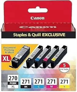 Canon 1804229 Pgi 270 Xl/Cli 271 Black/Color Ink Cartridge High Yield