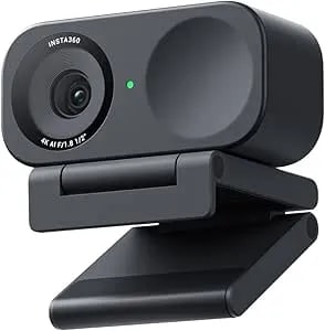 Insta360 Link 2C - 4K Webcam For PC/Mac, 1/2" Sensor, Auto Framing, HDR, AI Noise-Canceling Mic, Gesture Control For Streaming, Video Calls, Gaming, Works With Zoom, Teams, Twitch & More
