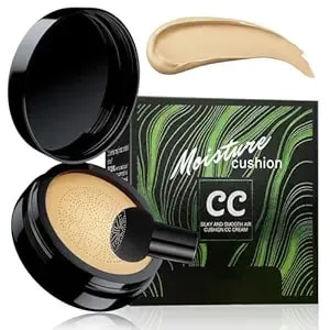 Foundation For Older Women - Air Cushion Cc Cream Foundation Makeup, Bb Cream Concealer Full Coverage Moisturizing Concealer Brighten Long-Lasting (Buff Beige)