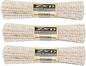 Zen Bundles Zen Pipe Cleaners Hard Bristle, 132 Count (Pack Of 3),Yellow