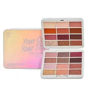Ruby Vibe Co 24 Color Eyeshadow Palette, Glitter & Matte Eye Makeup Palette, Highly Pigmented, Blendable, Long Lasting Waterproof Formula