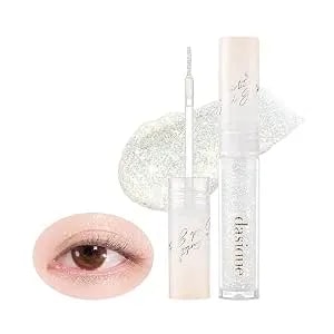 Dasique Starlit Jewel Liquid Glitter - C#01 Frozen Gold - Twinkle Glitter Shadow - Korean Makeup - Shimmer Eye Make Up - Eyeshadow Eyeliner - Long Lasting - Multi Use - Quick Drying