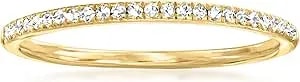 Ross-Simons 0.10 Ct. T.W. Diamond Ring In 18kt Gold Over Sterling
