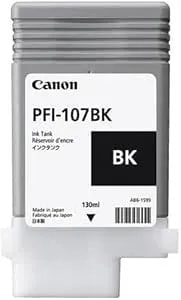 Canon Brand Name Pfi-107bk Black Ink 130ml ipf680 685 780 785 6705b001