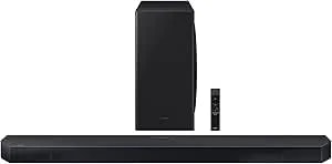 Samsung qs730d 3.1.2ch Soundbar W/Wireless Dolby Atmos Audio, Q-Symphony, Spacefit Sound Pro, Adaptive Sound, Game Mode Pro, 8” Subwoofer Included, Hw-qs730d/Za