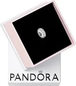 Pandora Clear Sparkle Spacer Charm Bracelet Charm Moments Bracelets - Stunning Women'S Jewelry - Gift For Women In Your Life - Made With Sterling Silver & Cubic Zirconia