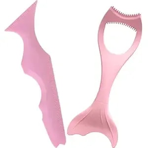 Beavorty 2pcs Silicone Eyeliner Stencils Winged Tip Eyeliner Aid Eyebrow Pencil Stencil Reusable Applicator Guide Tool Smoky Eyeshadow Makeup Tool Kit