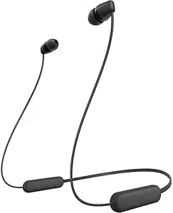 Sony WI-C100 Wireless In-Ear Bluetooth Headphones With Built-In Microphone, Black