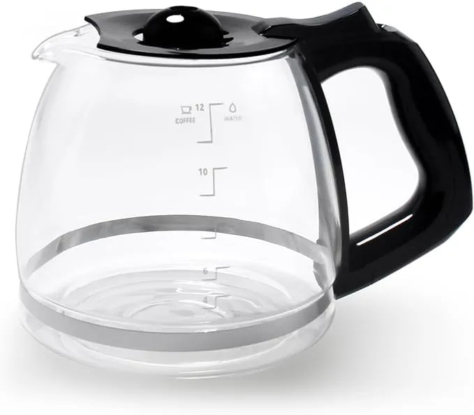 12-Cup Coffee Carafe Replacement For Black And Decker Coffeemaker - Premium Borosilicate Glass Coffee Pot Fits Many Black+Decker Model# cm1160b, cm1160w Series, Pt.# gc3100b tc1200b