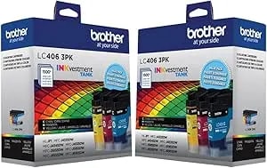 Brother lc4063pks Inkvestment Tank Standard-Yield Ink 3 Color 6 Pack