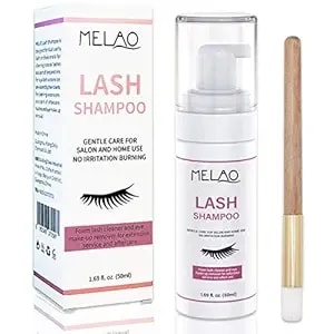 Eyelash Extension Cleanser Eyelid Foaming Cleanser Lash Foam Shampoo For Extensions, Oil, Paraben & Sulfate Free,100% Safe For Natural Lashes, Non-Irritating, Perfect For Professional Salon 1.69fl.Oz