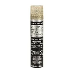 Jerome Russell Temporary Hair And Body Glitter Color Spray, Travel Spray, Lightweight, Adds Sparkly Shimmery Glow, Perfect To Use On Hair, Skin, Or Clothing, 2.2 Oz - Multi-Color X 1 Pack