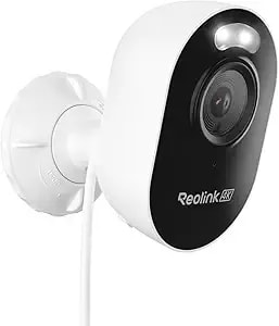 Reolink 4k Outdoor Security Camera, 2.4/5ghz Wi-Fi 6, Ai Detection, Spotlight Color Night Vision, 24/7 Recording, No Monthly Fees, Corded Wireless Wifi Security Camera, Weatherproof, Lumus Pro