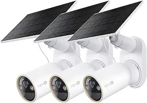 Tapo Magcam 4k Outdoor Wireless Security Camera, c460 Kit(3-Pack) - Battery Power With Solar, Magnetic Mount, Person/Vehicle Detection, Subscription-Free Sd Or Optional Cloud, Works With Alexa