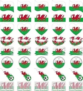 Meme Series Womaha 40 Sheets Wales Flag Temporary Tattoos For Kids Football Temporary Face Tattoos
