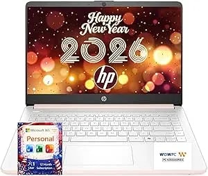 Hp Latest Ultrabook Laptop With Copilot Ai - 1.7tb Storage - 16gb Ram - Intel Core - Anti-Glare Display, Microsoft Office 365 Included, 1tb Onedrive + 512gb External + 192gb Ssd, Windows 11 No Mouse