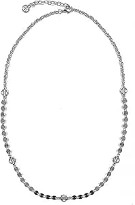 Harley-Davidson Womens Small Disc B&S Chain Necklace, Sterling Silver hdn0474-16