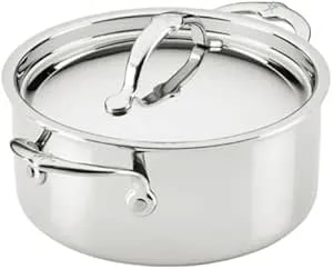 Hestan Probond Luxe 4-Quart Polished Professional Clad Stainless Steel Soup Pot With Lid