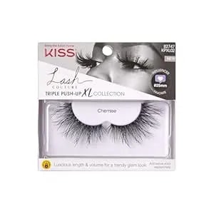Kiss Lash Couture Triple Push-Up False Eyelashes, 'Halloween 02', Includes, Contact Lens Friendly, Easy To Apply, Reusable Strip Lashes