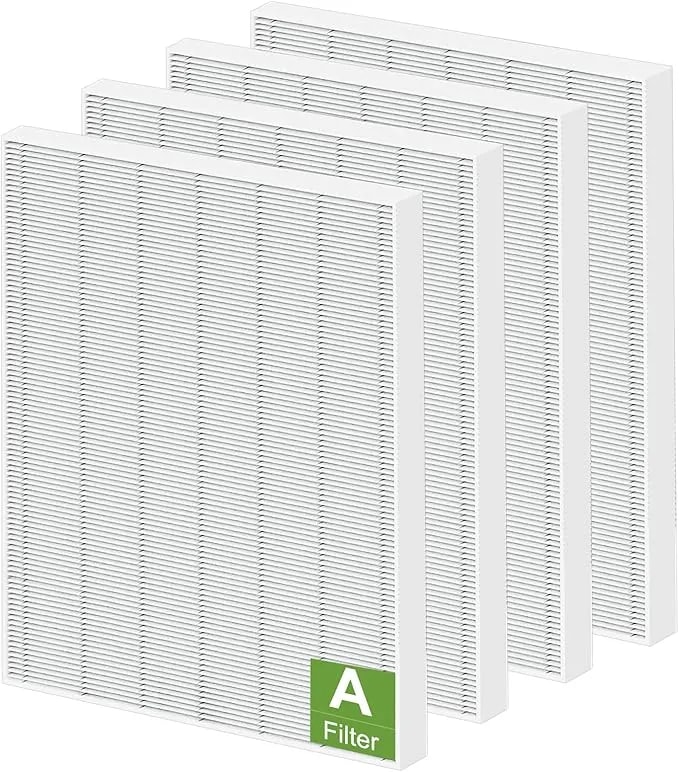 115115 Replacement Filter A Size 21 For Winix Plasmawave Air Purifier c535 - Fits For Winix 5300 5300-2 6300 6300-2 p300 am90 c909 9800 Purifiers, 4 Pack True Hepa c535 Filter A