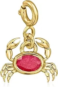 Ross-Simons 0.60 Carat Ruby Crab Charm In 18kt Gold Over Sterling