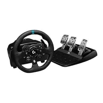 Logitech G923 Racing Wheel And Pedals For Xbox X - S, Xbox One And PC Featuring Trueforce Up To 1000 Hz Force Feedback, Responsive Pedal, Dual Clutch Launch Control, And Genuine Leather Wheel Cover
