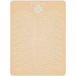 Stylia Microblading Inkless Practice Fake Silicone Skin Sheet For Eyebrow Tattoo, Fake Skin For Tattoo, Needling, Eye Brow Makeup, Tattoo Skin Practice Kit Supplies (White Double Sided)