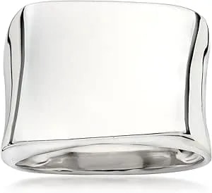 Ross-Simons Italian Sterling Silver Asymmetrical Square-Top Ring