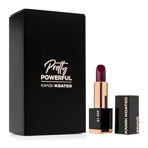 Kandi Koated Pretty Powerful Lipstick [Fierce] Matte Lip Color By Kandi Burruss - Special Edition Packaging - Creamy Texture, Rich Color, Paraben-Free, Cruelty-Free Formula - Beauty & Makeup