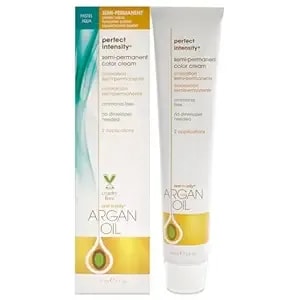 One 'N Only Perfect Intensity Semi Permanent Hair Color - Vibrant Hair Dye Made With Argan Oil - Delivers Vibrant, Accurate Color - No Developer Needed - Pastel Aqua (3 Oz)