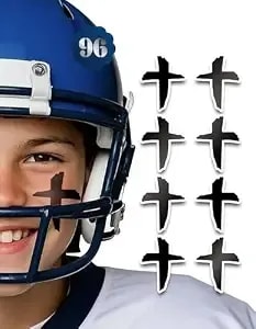 96 Pairs Sports Cross Eye Black Stickers For Men Women，Football Baseball Softball Lacrosse Fans Breathable Eye Strips For Party Game Sport Supplies
