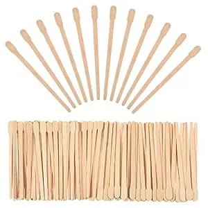 Bememo 500 Pcs Wax Sticks Eyebrow Brow Lip Nose Small Wooden Waxing Applicator Spatula Craft Sticks For Hair Face Legs Removal Spa