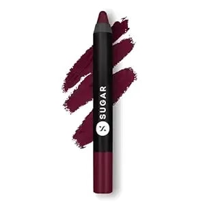 Sugar Cosmetics Matte As Hell Crayon Lipsticks For Women Lasts Up To 8+ Hours Lip Crayon With Sharpener 2.8 G (Pack Of 1) 24 Rachel Berry