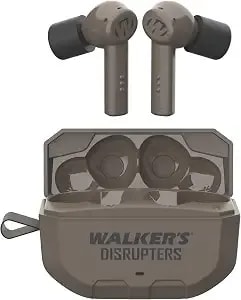 Walker'S Disrupter Bluetooth Earbuds - Hunting Range Shooting Active Lifestyle Ear Protection Hearing Enhancement Noise-Cancelling Rechargeable Wireless Electronic Earbuds - Fde